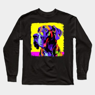 Great Dane Pop Art - Dog Lover Gifts Long Sleeve T-Shirt